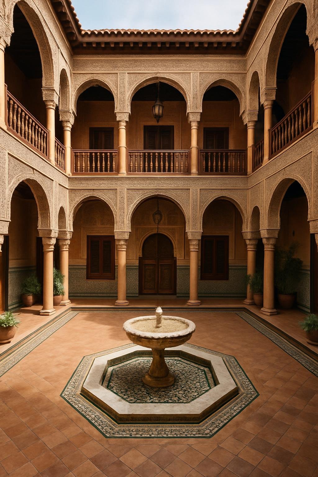 Restaurierter historischer Riad